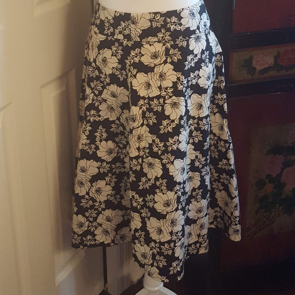 GAP Floral A-Line Skirt 100% Cotton 0043